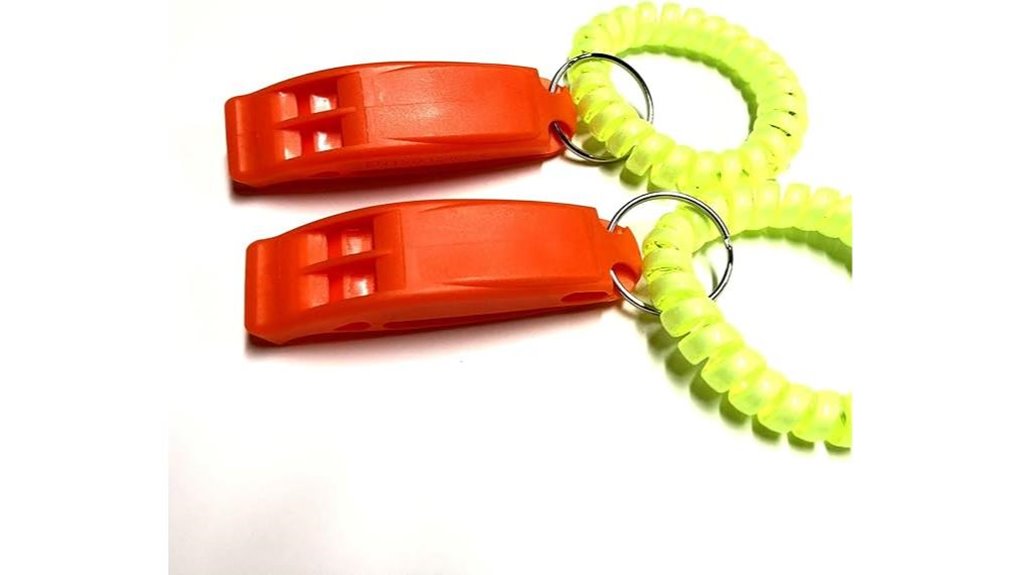 high pitch dual tube emergency whistle