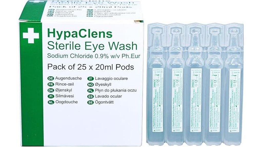 hypaclens saline eye wash pods