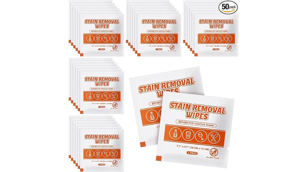 individually wrapped travel stain wipes