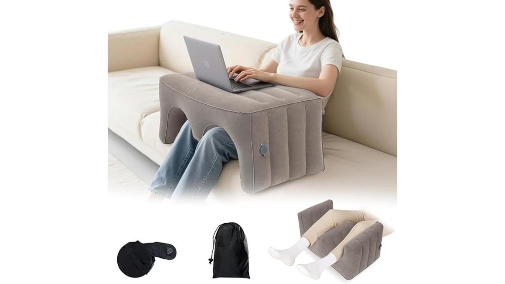 inflatable bed laptop reading pillow