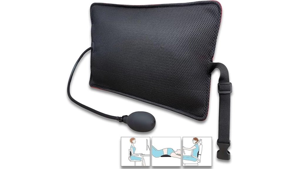 inflatable lumbar support pillow