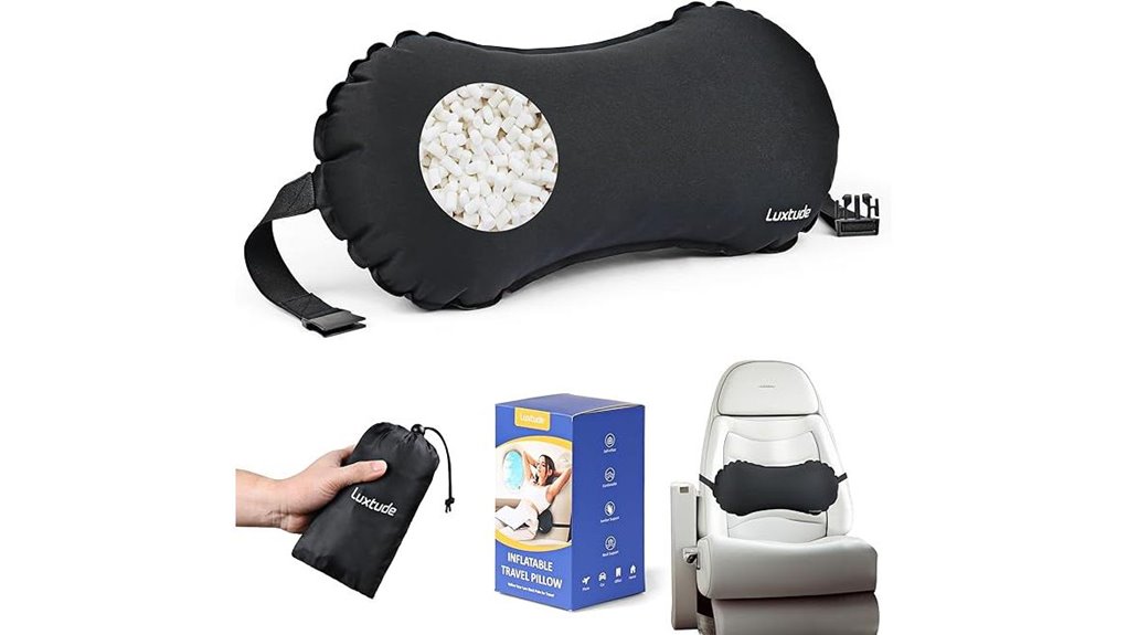 inflatable lumbar travel backrest