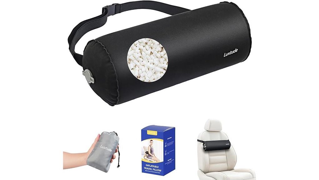 inflatable lumbar travel pillow