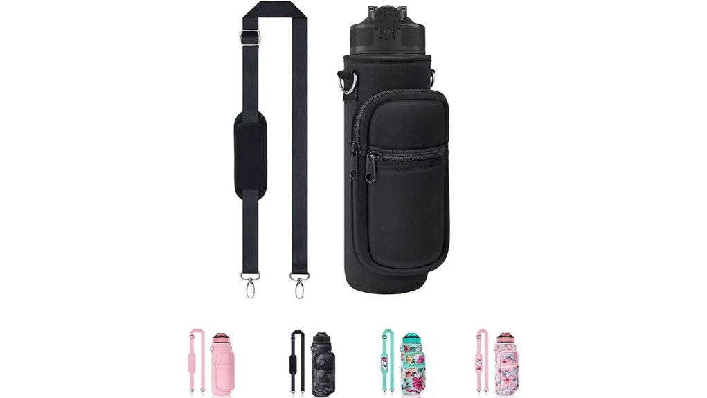 insulated bottle crossbody with pocket