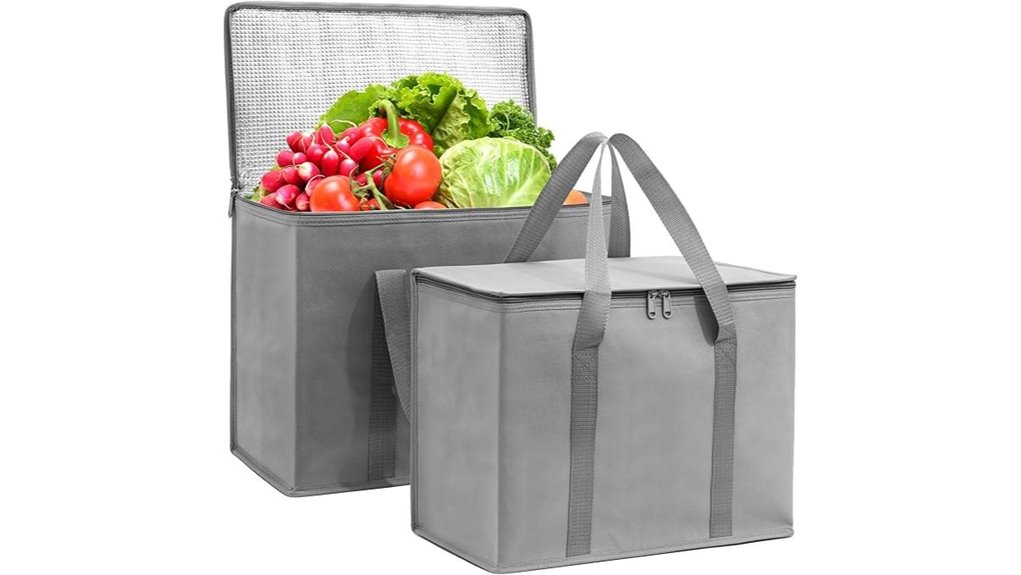 insulated reusable collapsible grocery bag