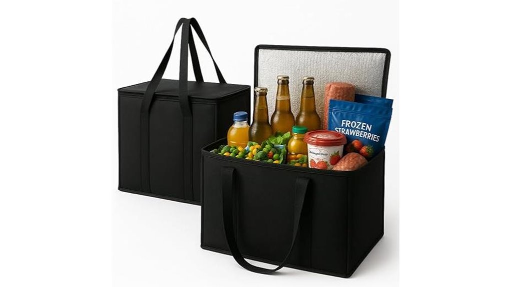 insulated reusable grocery tote