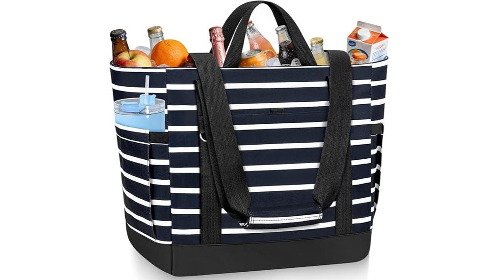 insulated soft sided zipper tote