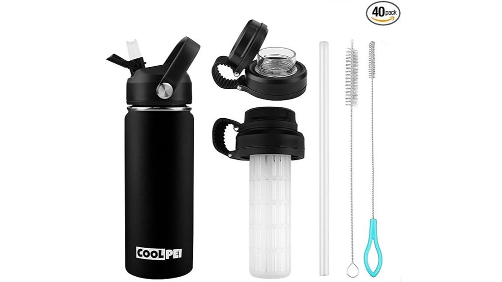 insulated stainless steel tea bottle