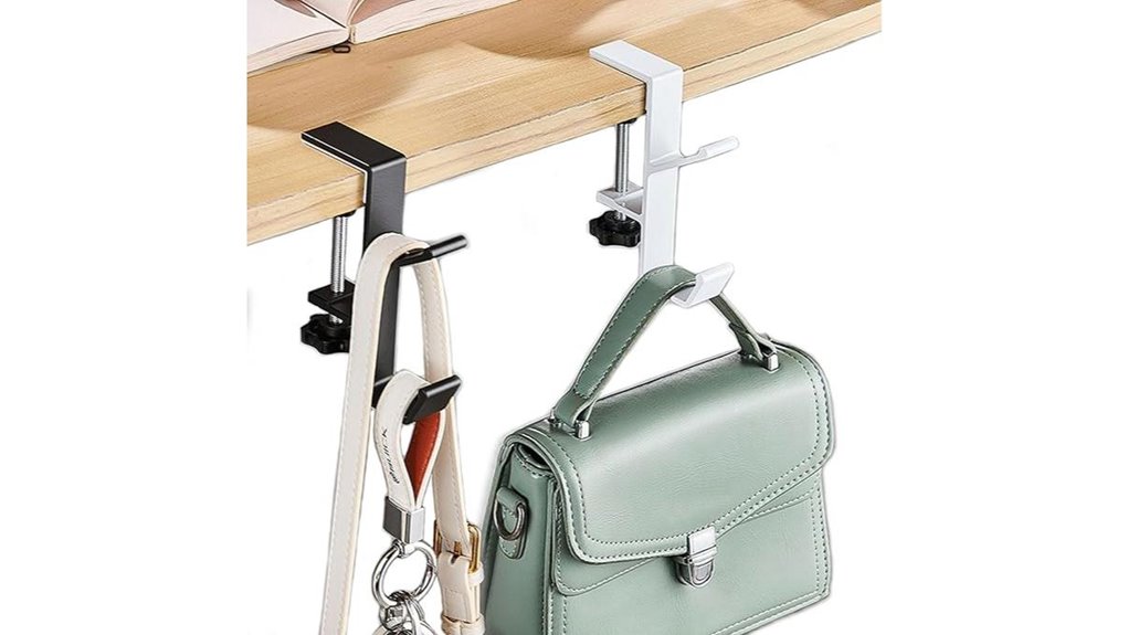 kisoy under desk bag hooks