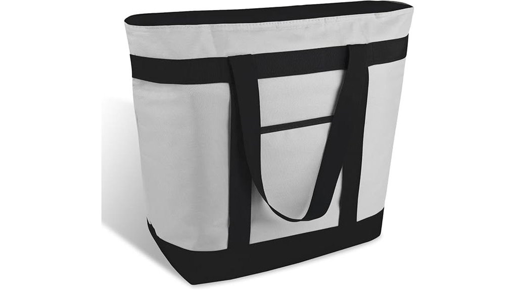large insulated reusable cooler tote
