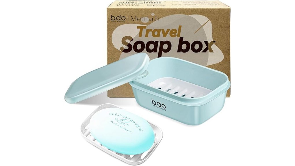leakproof green travel soapcase
