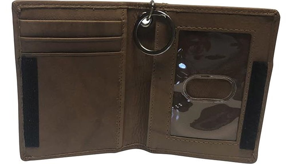 leather dual window id holder