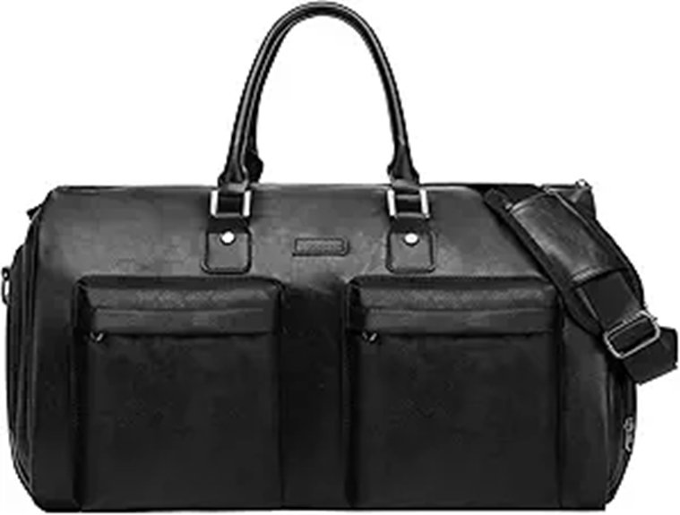 leather shoulder travel garment bag