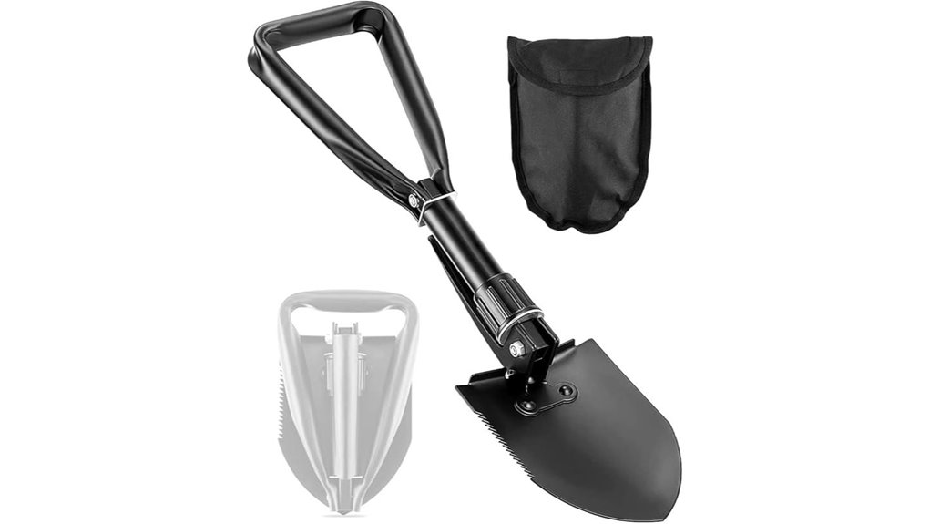 lightweight 18 5 folding camping shovel