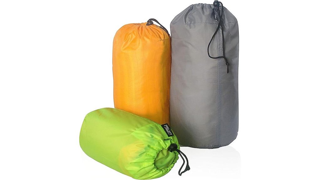 lightweight three piece stuff sacks
