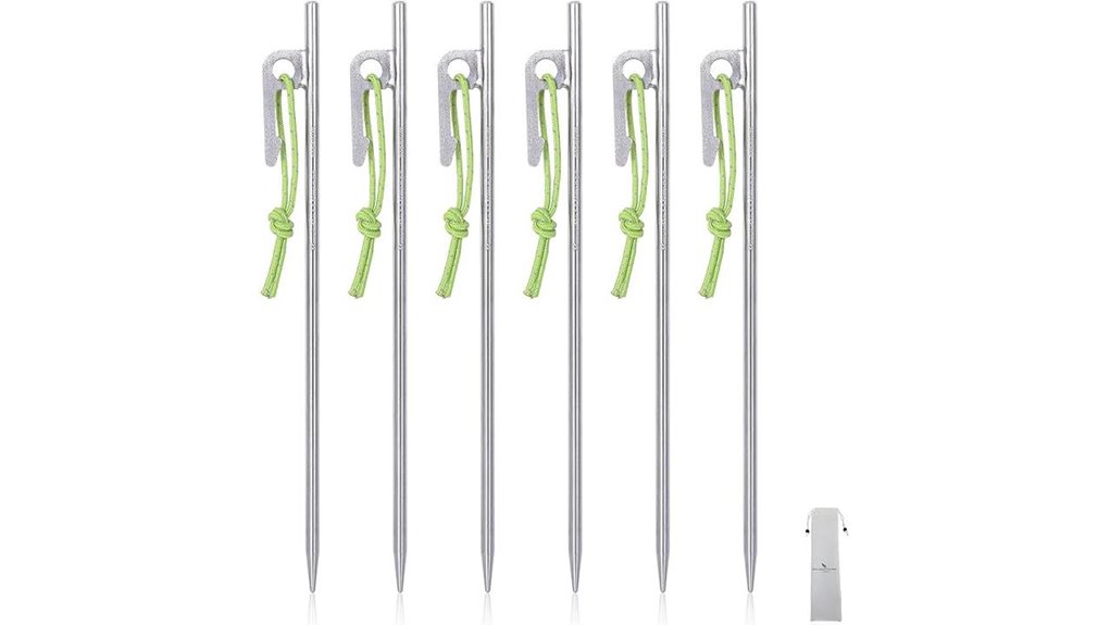 lightweight titanium tent pegs