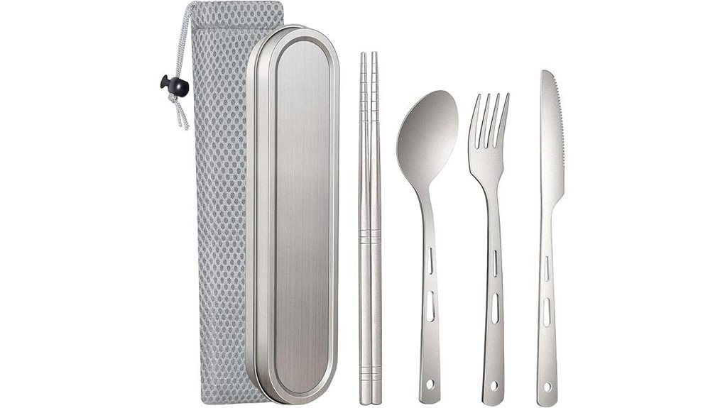 lightweight titanium travel cutlery