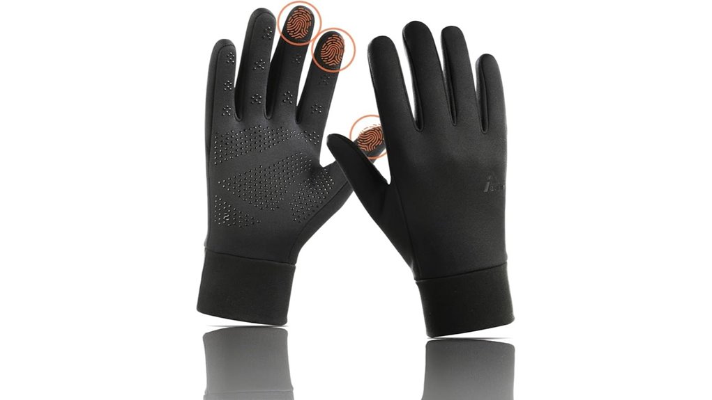 lightweight touchscreen winter cycling gloves