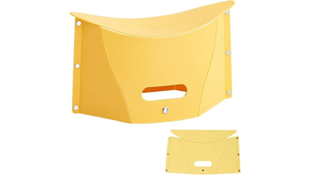 lightweight yellow folding stool