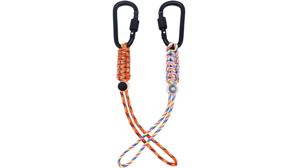 locking carabiner with paracord