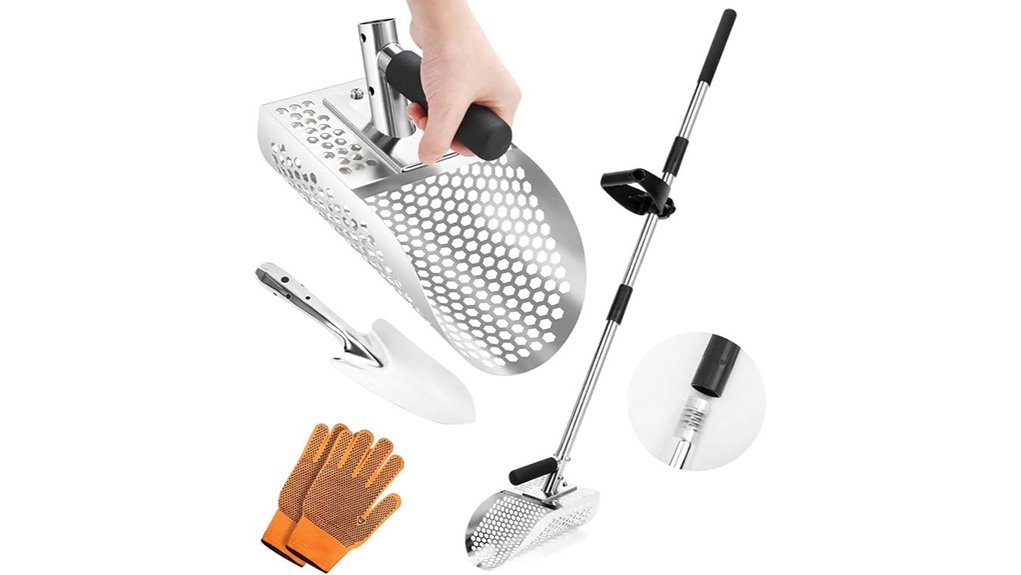 long handle stainless steel sand scoop
