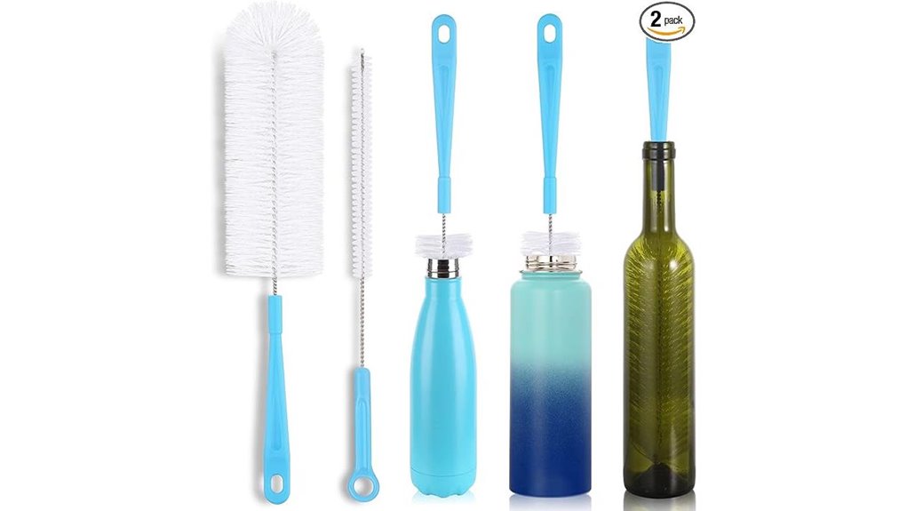 long handled bottle brush set