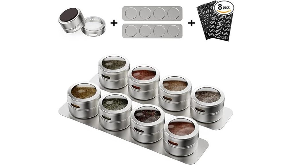 magnetic labeled spice tinset