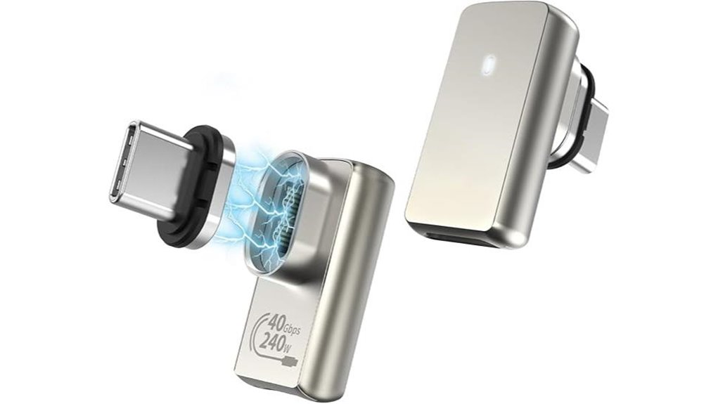 magnetic right angle usb c adapter