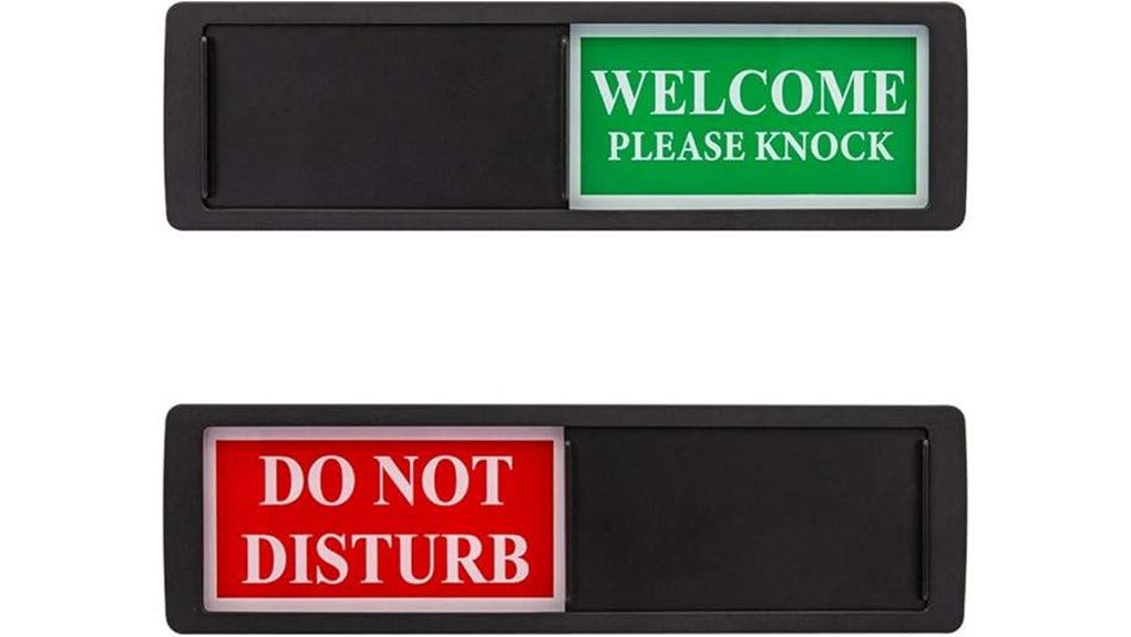 magnetic sliding door sign