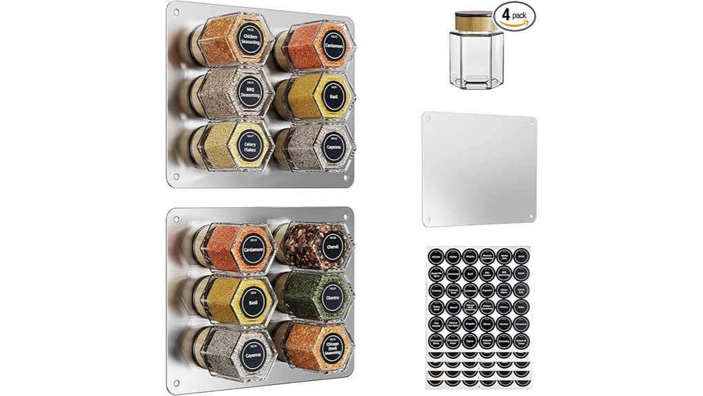 magnetic twelve piece spice set