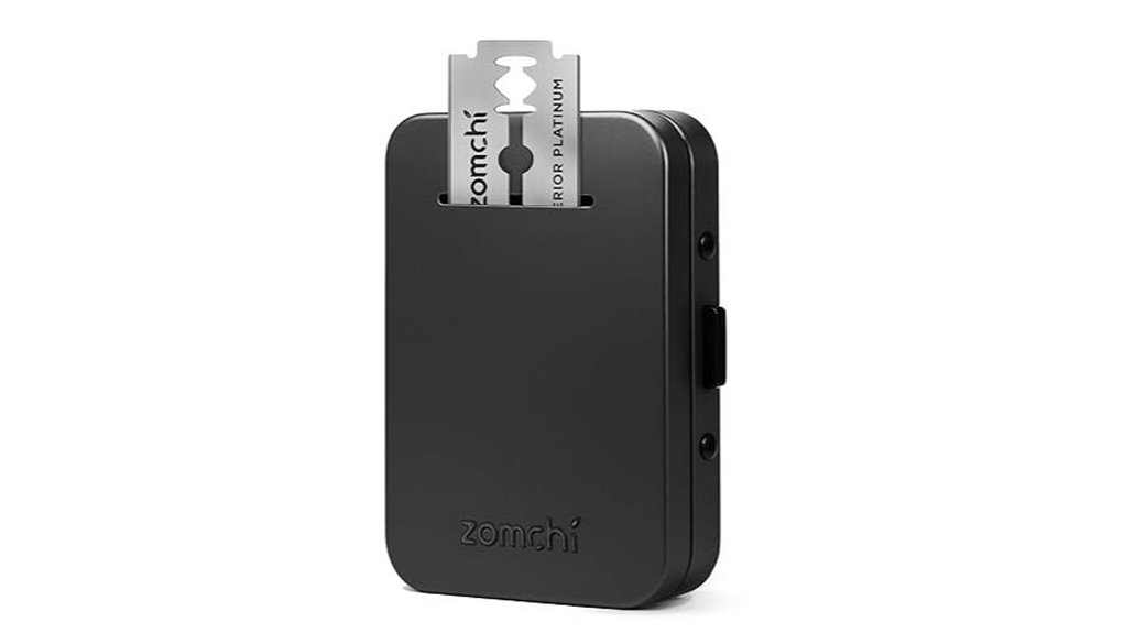 matte black razor disposal container