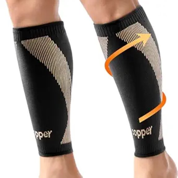 medium copper infused calf compression sleeves