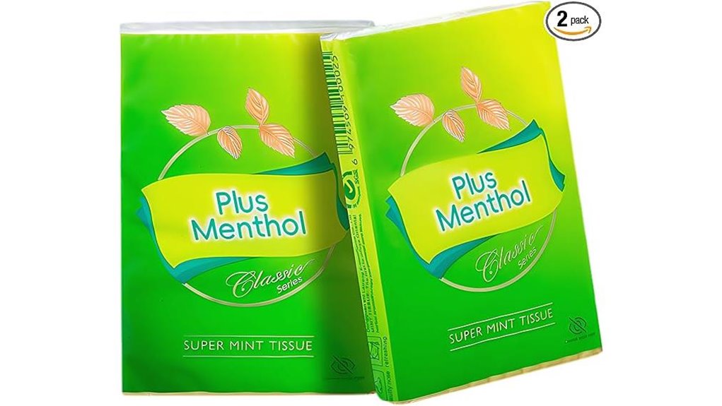 menthol pocket tissue travel pack