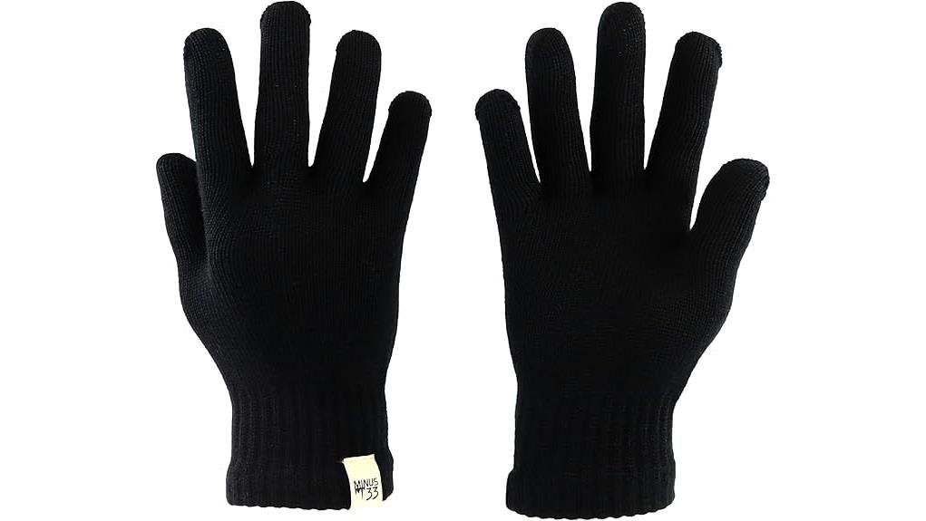 merino wool ski glove liner