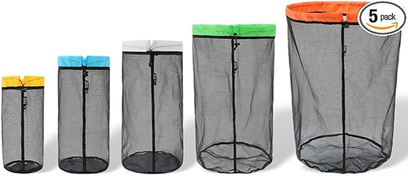 mesh drawstring travel bags