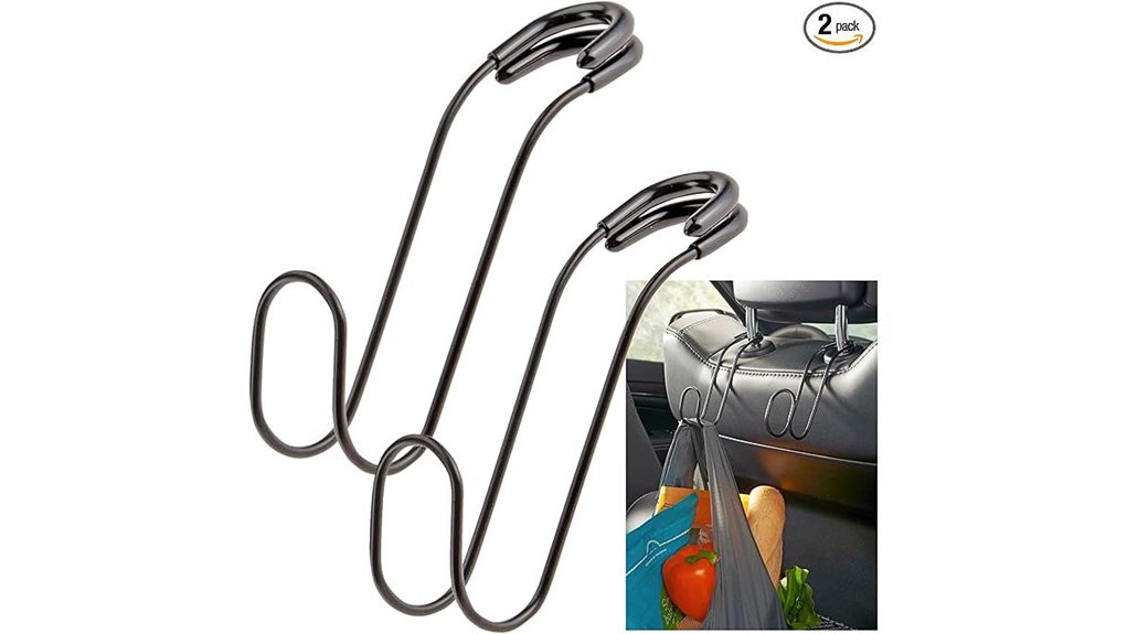 metal car seat hooks