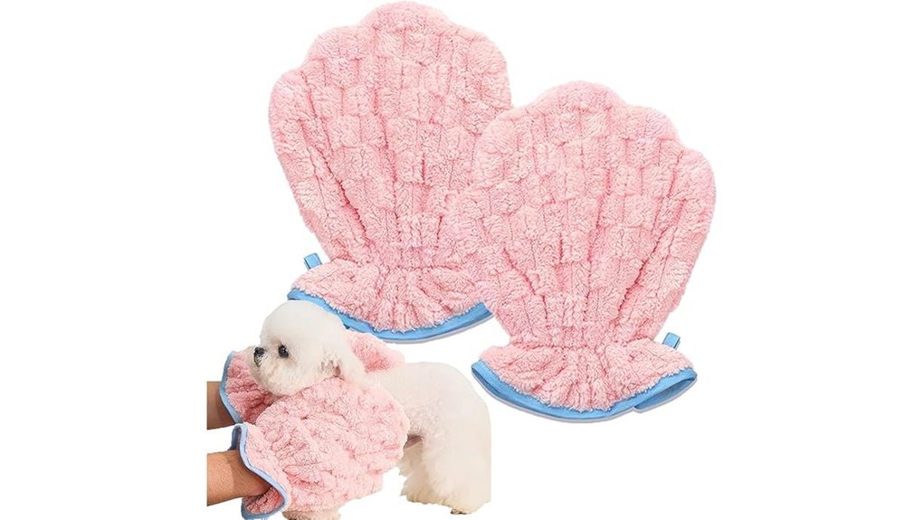 microfiber dog grooming gloves