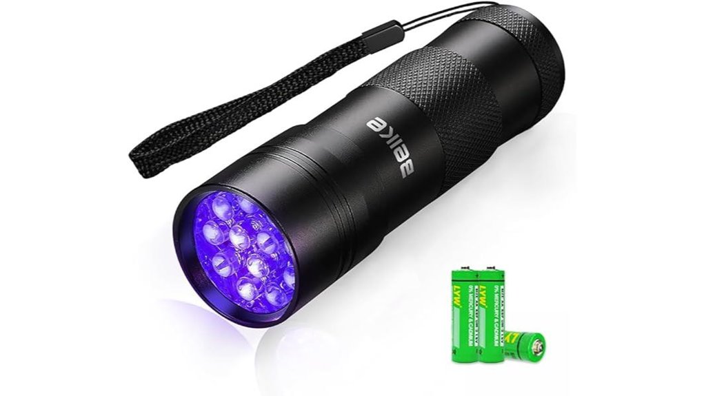 mini 12 led uv flashlight