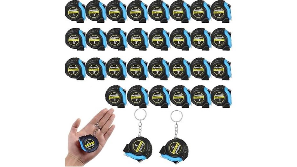 mini 3ft retractable tape keychains