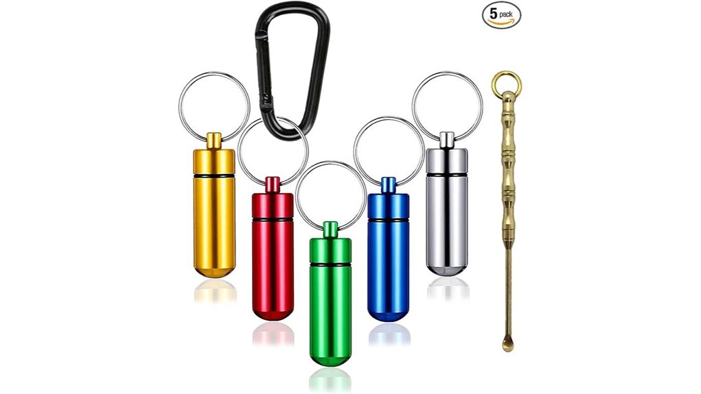 mini metal waterproof pill containers