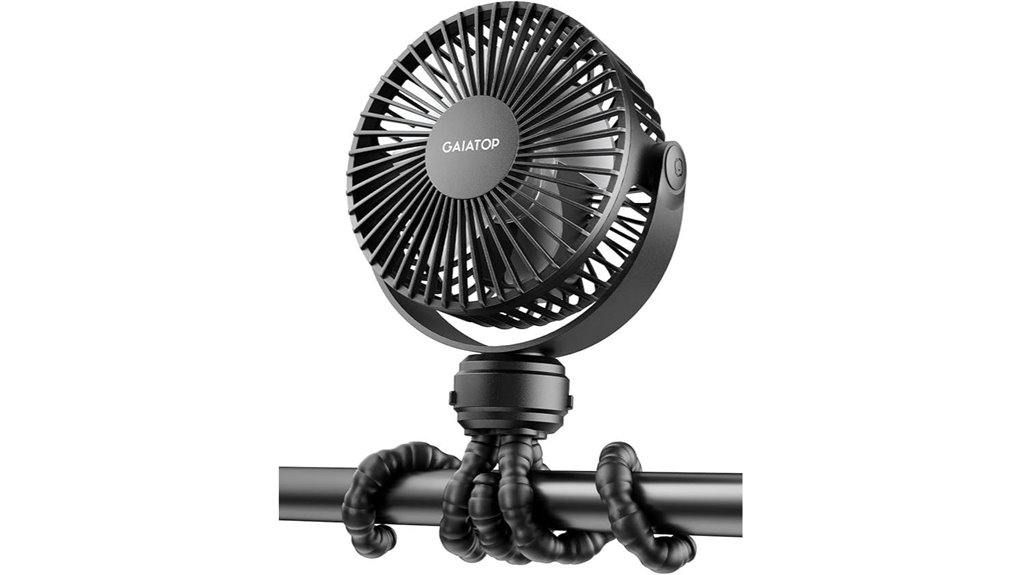 mini rechargeable clip on stroller fan