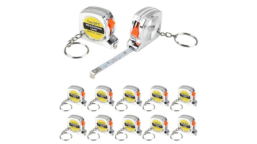 mini retractable tape keychains