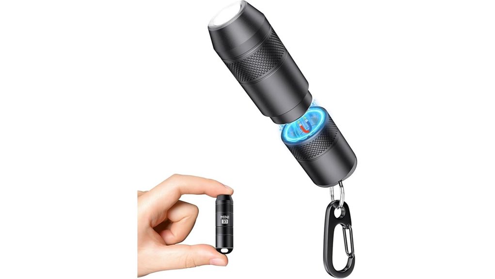 mini usb c rechargeable keychain flashlight