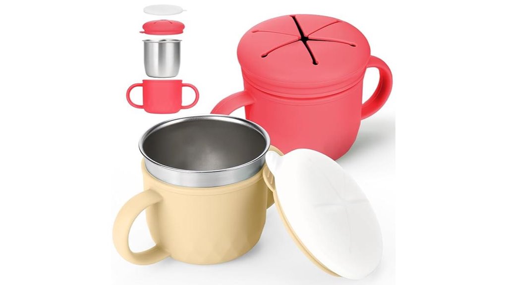 mity rain spill proof stainless snack