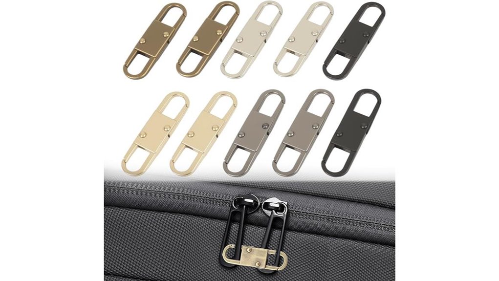 multi color ten pack zipper locks
