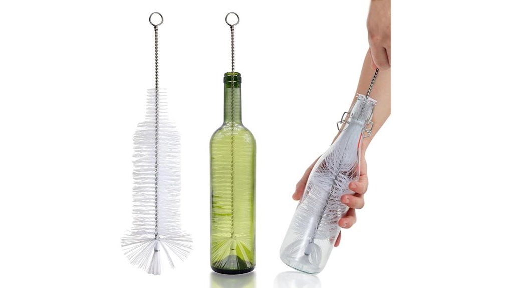 narrow neck swing top bottle brush