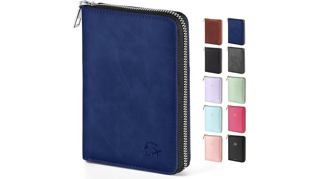 navy rfid waterproof passport holder
