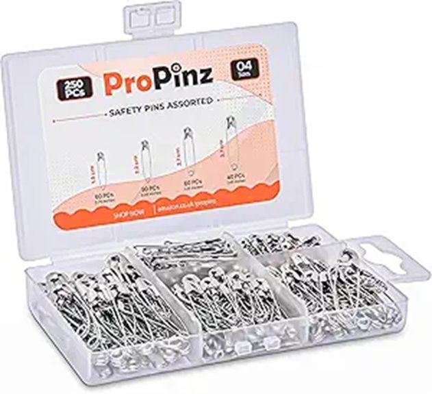 nickel plated 250 safety pins