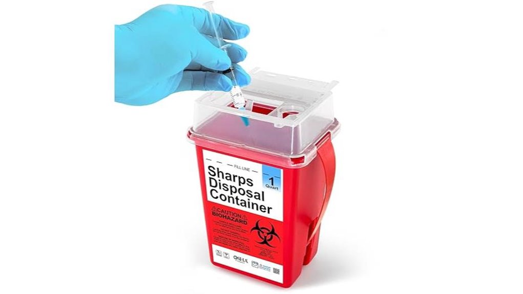 one quart sharps disposal container