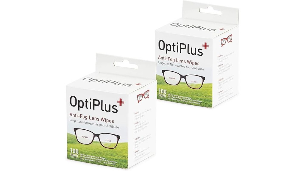 optiplus anti fog wipes 200